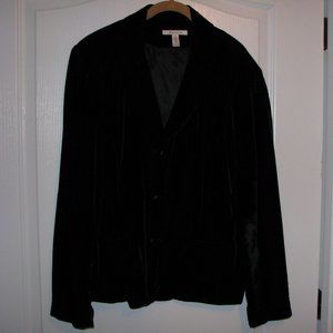 Womens black velour jacket